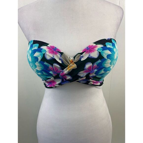 Coco Reef Multicolor Strapless Bikini Top Size 32/34C - Picture 4 of 9
